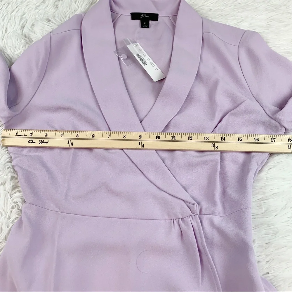 J Crew Drapey Faux-wrap‎ top in 365 crepe lavender